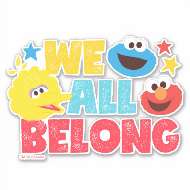 We All Belong Stars Sticker (Front)