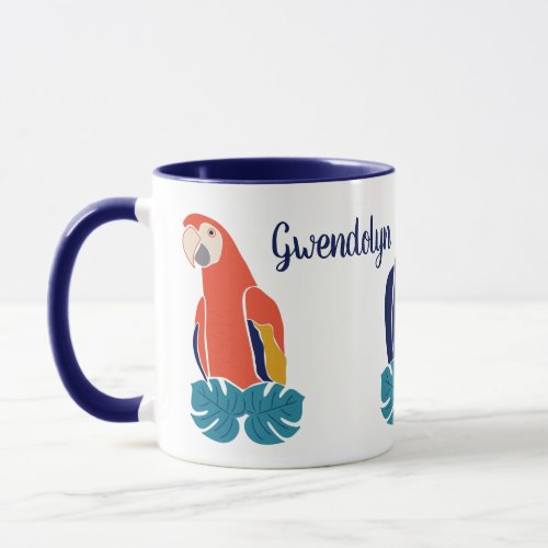 We All Caw For Macaws Tropical Birds Mug