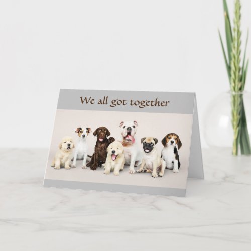 WE ALL GOT TOGETHER FOR YOUR BIRTHDAY CARD