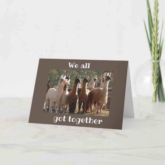 WE ALL "GOT TOGETHER" **RETIRING" CARD (Front)