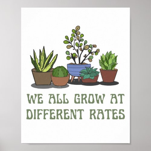 we all grow at different rates preschool teacher poster