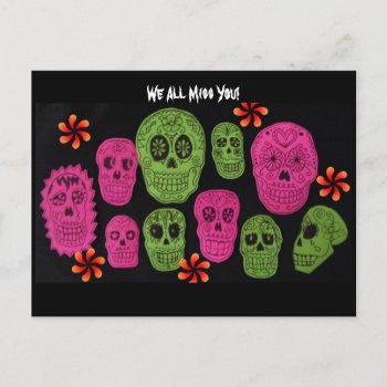 We All Miss You! Postcard by busycrowstudio at Zazzle