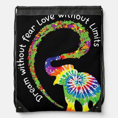 We all need love just the way we are  9 drawstring bag