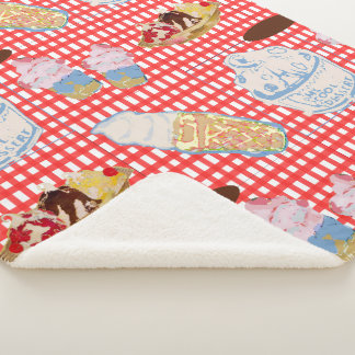 We All Scream For Ice Cream Sherpa Blanket