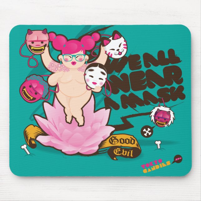 We all wear a mask mouse pad (Front)