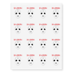 We All Wear Masks horror Halloween Temporary Tattoos