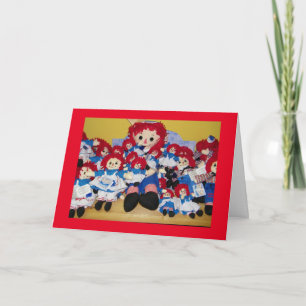 "WE ALL WISH YOU A MERRY CHRISTMAS" RAGGEDYANN HOLIDAY CARD