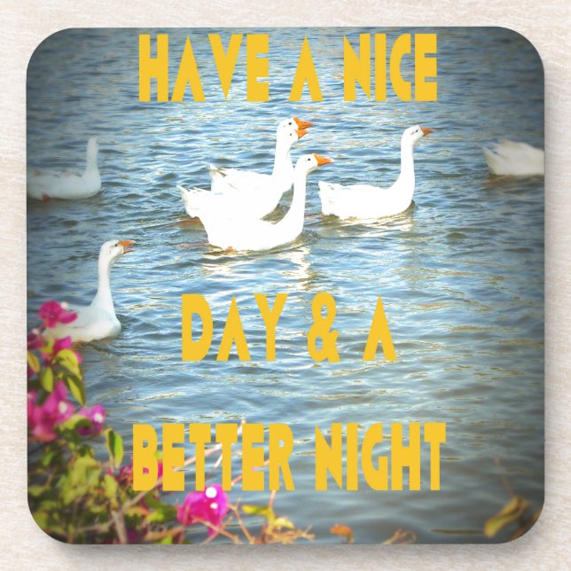 We always leave our customers happy & satisfied. beverage coaster (Front)