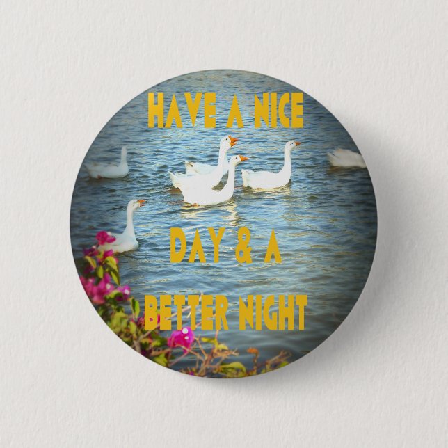 We always leave our customers happy & satisfied. pinback button (Front)