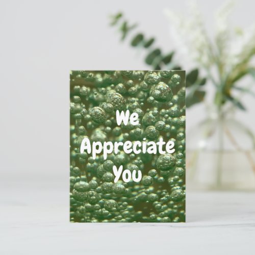 We Appreciate You Employee Achievement Thank You Postcard