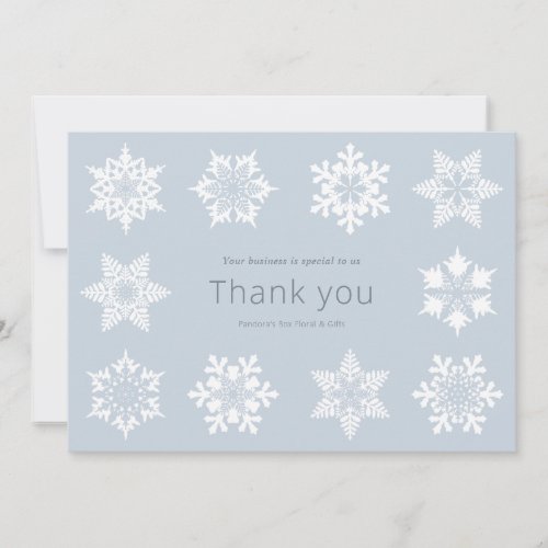 We Appreciate Your Business Blue Holiday Card