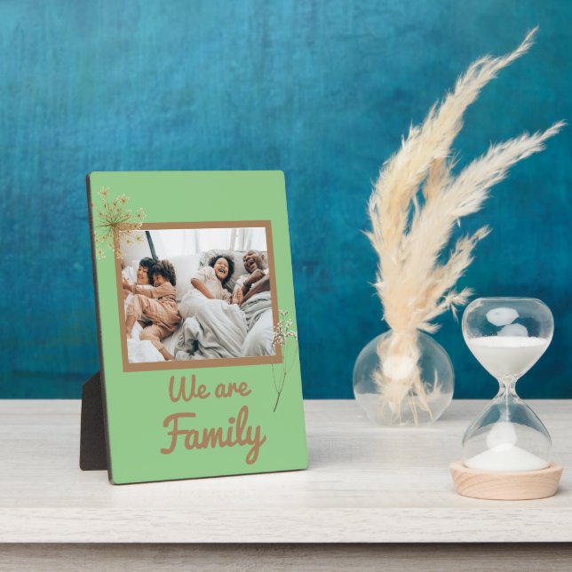We are a family Tabletop Plaque 5x7 with Easel (Side)