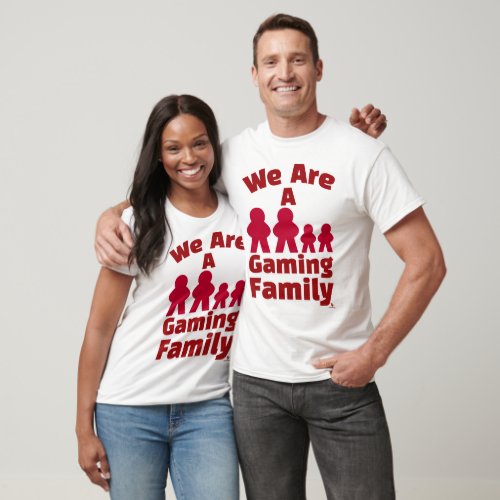 We Are A Gaming Family Fun Meeple Art T_Shirt