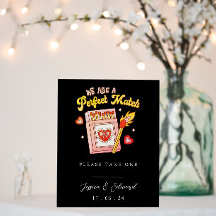 We Are A Perfect Match Please Take One Vintage Foam Board