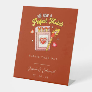 We Are A Perfect Match Please Take One Vintage Pedestal Sign