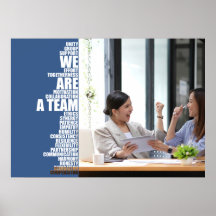 WE ARE A TEAM Inspirational Wall Art for Offices
