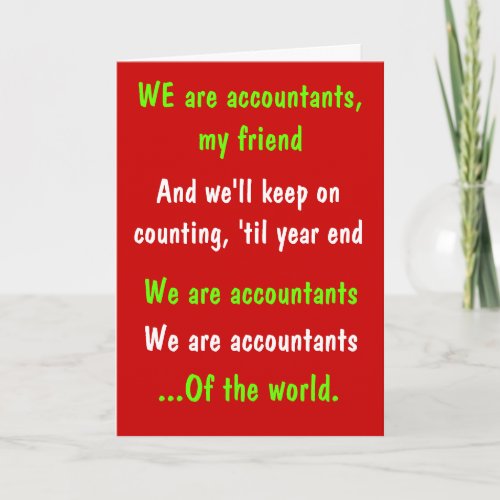 We Are Accountants Funny Christmas Card