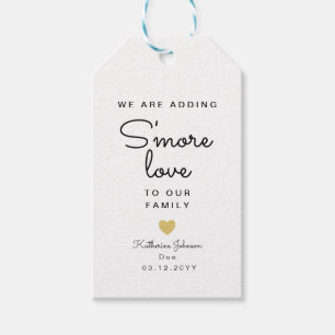 We are adding s'more love baby shower favor gift tags