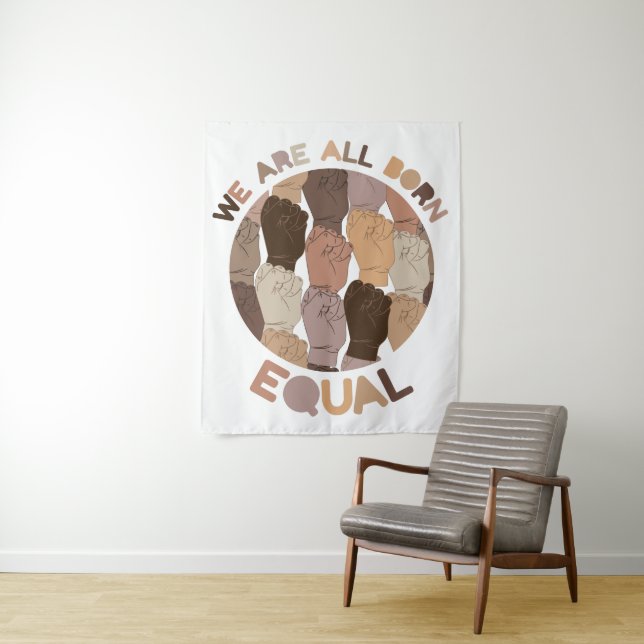 We Are All Born Equal, All Black Lives Matter Tapestry (In Situ)