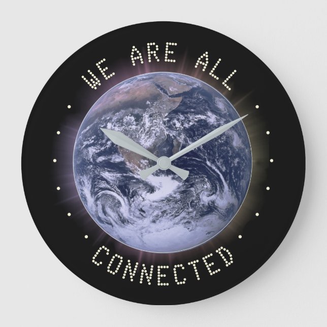 We Are All Connected Wall Clock (Front)