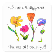 We Are All Different & Beautiful Diversity Flowers