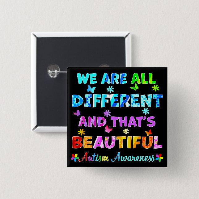 We Are All DIFFERENT Button (Front & Back)
