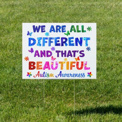 We Are All DIFFERENT Sign