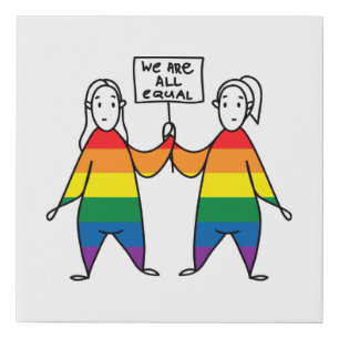 We Are All Equal Faux Canvas Print