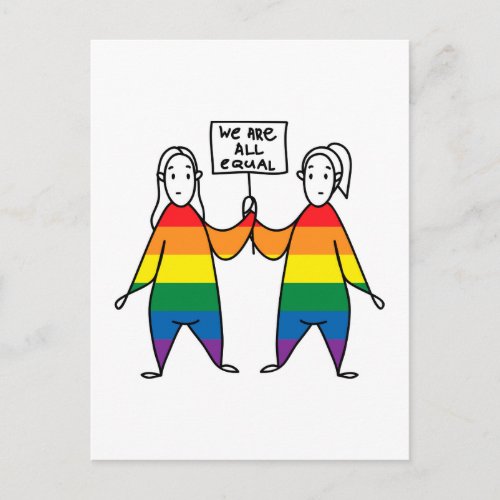 We Are All Equal Postcard