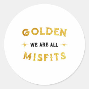 We Are All Golden Misfits Vegas Hockey  Classic Round Sticker