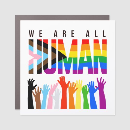 We are all human car magnet