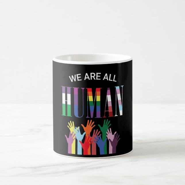 We Are All Human Colorful Hands Mug (Center)