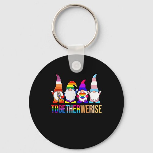 We Are All Human Gnomes Pride Ally Gnome LGBT funn Keychain