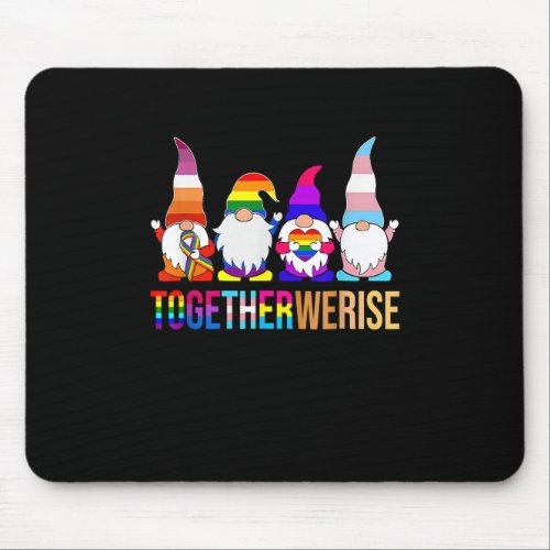 We Are All Human Gnomes Pride Ally Gnome LGBT funn Mouse Pad