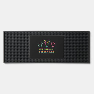 We Are All Human Lgbt Gender Symbols Bar Mat