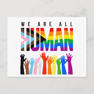 We are all human postcard