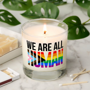 We Are All Human Progress Pride Flag Scented Candle