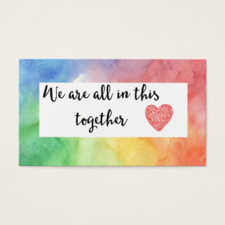 We Are All In This Together Acts of Kindness Card