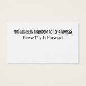 We Are All In This Together Acts of Kindness Card (Back)