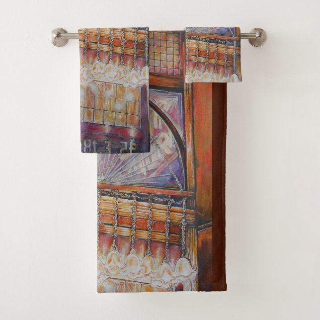 We Are All Moths Flying Around the Same Light. Bath Towel Set (Insitu)