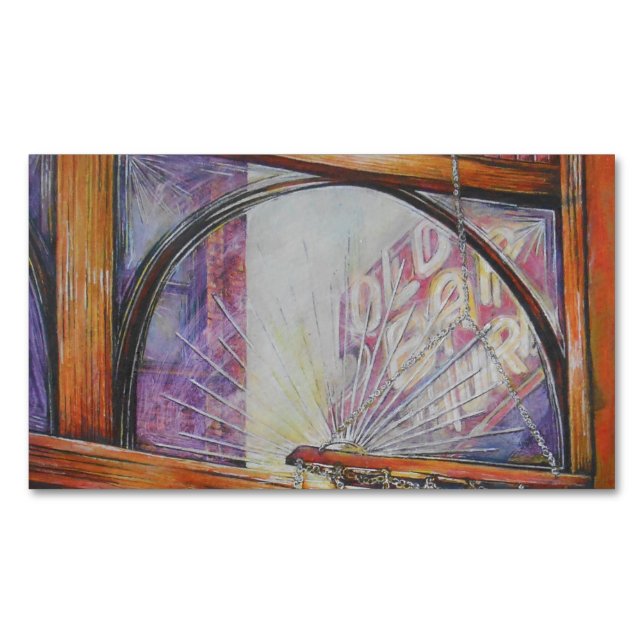 We Are All Moths Flying Around the Same Light. Business Card Magnet (Front)