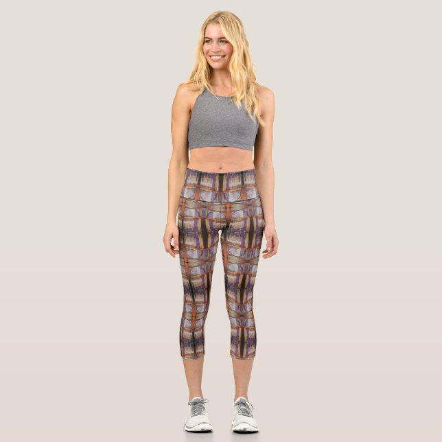 We Are All Moths Flying Around the Same Light. Capri Leggings (Front)