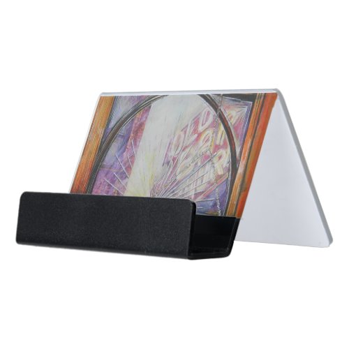 We Are All Moths Flying Around the Same Light Desk Business Card Holder