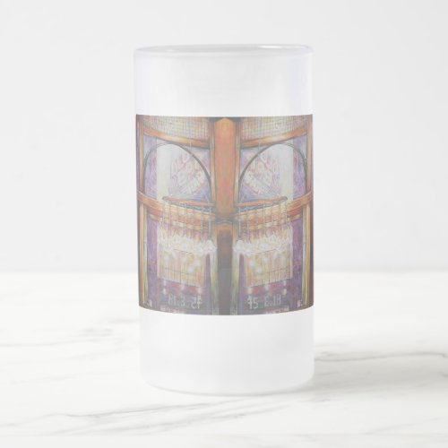 We Are All Moths Flying Around the Same Light Frosted Glass Beer Mug