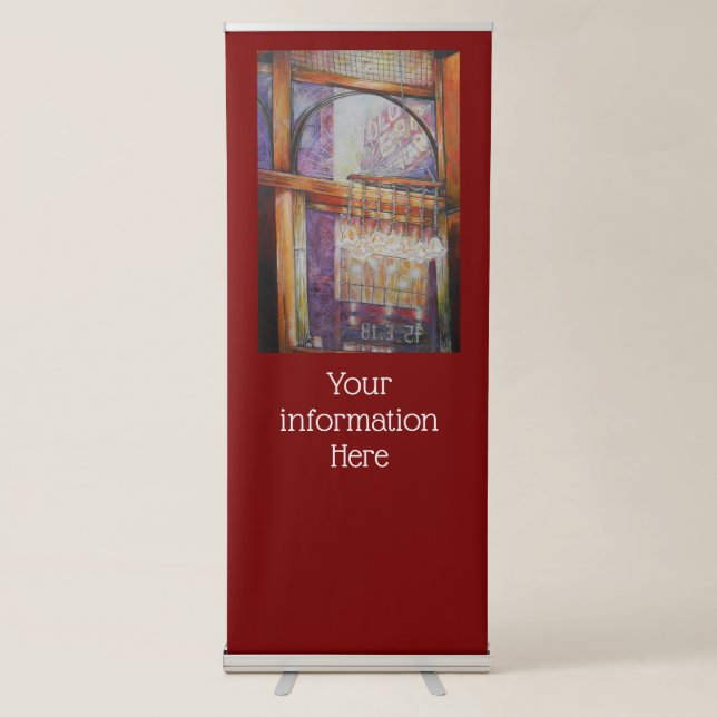 We Are All Moths Flying Around the Same Light. Retractable Banner (Front)