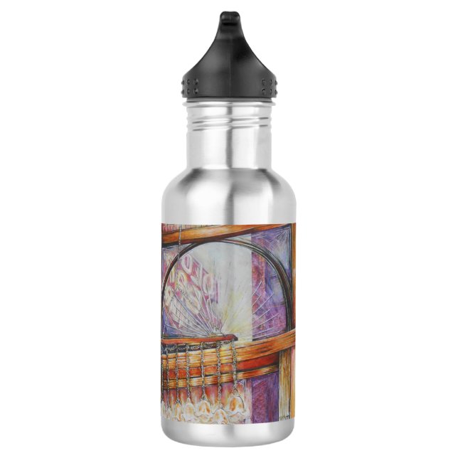 We Are All Moths Flying Around the Same Light. Stainless Steel Water Bottle (Right)