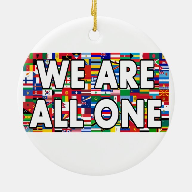 We Are All One Ceramic Ornament (Back)