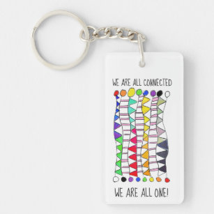 We Are All One Diversity Celebration Keychain