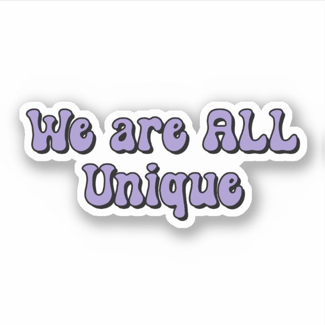 We are ALL Unique Purple Neurodiversity Sticker (Front)