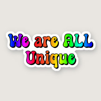 We are ALL Unique Rainbow Neurodiversity Sticker